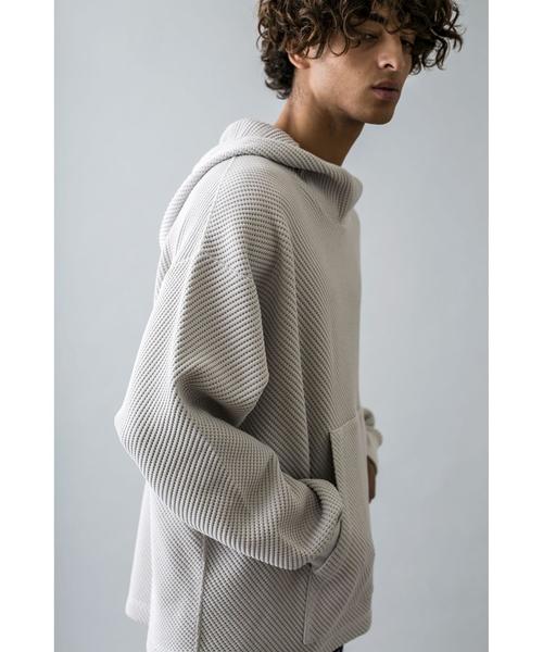 MONKEY TIME（モンキータイム）の「＜monkey time＞ BIAS WAFFLE PULL OVER HOODIE/パーカー（パーカー・メンズ・ブラック/ライトグレー・SMALL/X-LARGE/MEDIUM/LARGE）」の17枚目の写真
