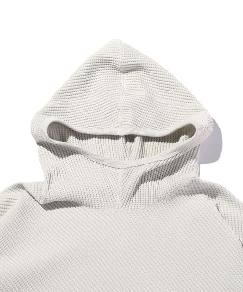 MONKEY TIME（モンキータイム）の「＜monkey time＞ BIAS WAFFLE PULL OVER HOODIE/パーカー（パーカー・メンズ・ブラック/ライトグレー・SMALL/X-LARGE/MEDIUM/LARGE）」の8枚目の写真