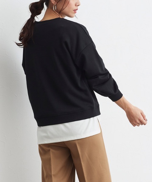 Pierrot(ピエロ)の「ミニ裏毛ボリュームスリーブプルオーバー(Tシャツ/カットソー・レディース・チャコールグレー/ブラック/アイボリー/グレイッシュベージュ・M/L)」の7枚目の写真
