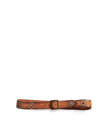 RRL イタリア製 スタッズベルト スタデッド ラフアウト レザー ベルト スタデッド ラフアウト レザー ベルト | ラルフ ローレン公式