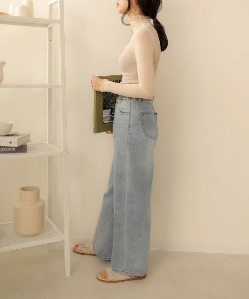 Bab（バブ）の「【WEB限定】メッシュメロウシースルーインナー（Tシャツ/カットソー・レディース・ブラック/オフホワイト/カーキ/グレー・38）」の8枚目の写真