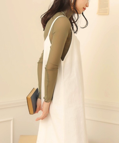 Bab（バブ）の「【WEB限定】メッシュメロウシースルーインナー（Tシャツ/カットソー・レディース・ブラック/オフホワイト/カーキ/グレー・38）」の17枚目の写真