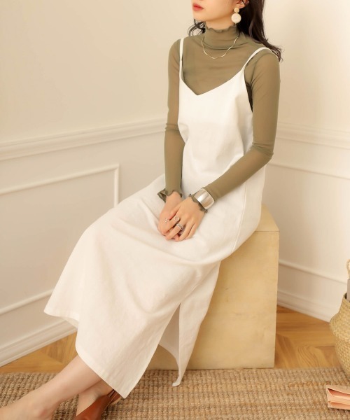 Bab（バブ）の「【WEB限定】メッシュメロウシースルーインナー（Tシャツ/カットソー・レディース・ブラック/オフホワイト/カーキ/グレー・38）」の20枚目の写真