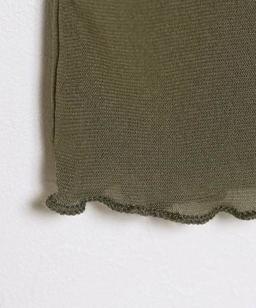 Bab（バブ）の「【WEB限定】メッシュメロウシースルーインナー（Tシャツ/カットソー・レディース・ブラック/オフホワイト/カーキ/グレー・38）」の22枚目の写真