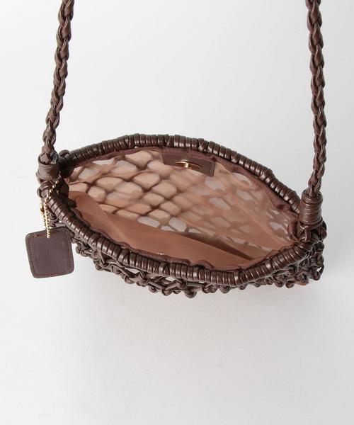 BEAUTY&YOUTH UNITED ARROWS（ビューティーアンドユースユナイテッドアローズ）の「BY チュールインメッシュショルダーバッグ ο（ショルダーバッグ・レディース・ホワイト/ダークブラウン・FREE）」の5枚目の写真