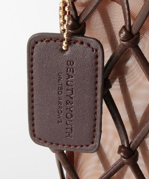 BEAUTY&YOUTH UNITED ARROWS（ビューティーアンドユースユナイテッドアローズ）の「BY チュールインメッシュショルダーバッグ ο（ショルダーバッグ・レディース・ホワイト/ダークブラウン・FREE）」の3枚目の写真