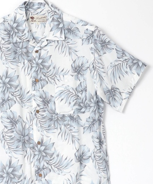 Lazar（ラザル）の「レーヨン オープンカラー アロハシャツ/総柄シャツ（シャツ/ブラウス・メンズ・ブラック系その他3/ブラック系その他5/ブルー系その他2/ブラック系その他2/ダークグリーン/ホワイト系その他3/ブラック系その他/ホワイト系その他/ホワイト系その他2/ホワイト系その他5/ネイビー/ミント/ピンク/イエロー/オレンジ/ホワイト系その他4/グリーン/ブルー系その他/オフホワイト/ホワイト系その他6/ベージュ/ブラック/ブラック系その他4/ホワイト系その他7・S/M/L/LL）」の3枚目の写真