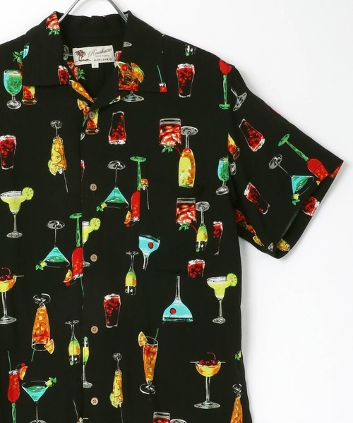 Lazar（ラザル）の「レーヨン オープンカラー アロハシャツ/総柄シャツ（シャツ/ブラウス・メンズ・ブラック系その他3/ブラック系その他5/ブルー系その他2/ブラック系その他2/ダークグリーン/ホワイト系その他3/ブラック系その他/ホワイト系その他/ホワイト系その他2/ホワイト系その他5/ネイビー/ミント/ピンク/イエロー/オレンジ/ホワイト系その他4/グリーン/ブルー系その他/オフホワイト/ホワイト系その他6/ベージュ/ブラック/ブラック系その他4/ホワイト系その他7・S/M/L/LL）」の13枚目の写真