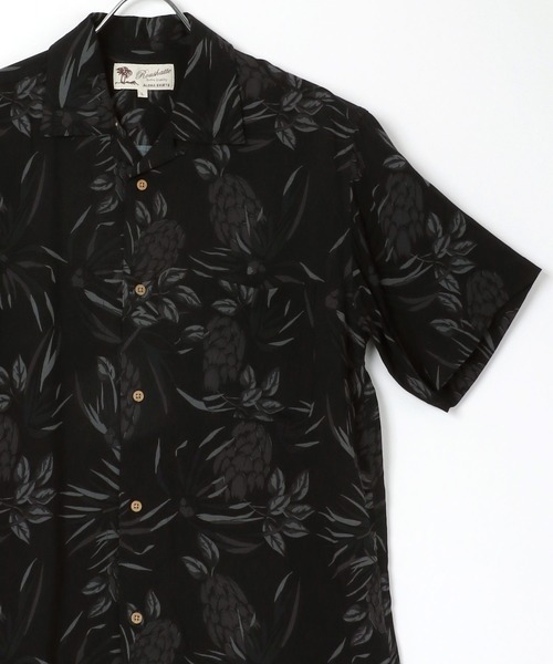 Lazar（ラザル）の「レーヨン オープンカラー アロハシャツ/総柄シャツ（シャツ/ブラウス・メンズ・ブラック系その他3/ブラック系その他5/ブルー系その他2/ブラック系その他2/ダークグリーン/ホワイト系その他3/ブラック系その他/ホワイト系その他/ホワイト系その他2/ホワイト系その他5/ネイビー/ミント/ピンク/イエロー/オレンジ/ホワイト系その他4/グリーン/ブルー系その他/オフホワイト/ホワイト系その他6/ベージュ/ブラック/ブラック系その他4/ホワイト系その他7・S/M/L/LL）」の15枚目の写真