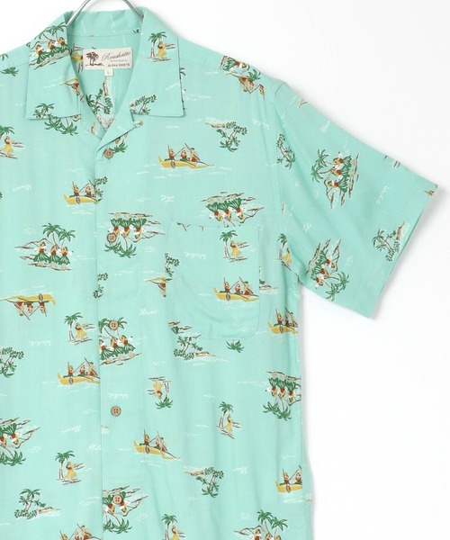 Lazar（ラザル）の「レーヨン オープンカラー アロハシャツ/総柄シャツ（シャツ/ブラウス・メンズ・ブラック系その他3/ブラック系その他5/ブルー系その他2/ブラック系その他2/ダークグリーン/ホワイト系その他3/ブラック系その他/ホワイト系その他/ホワイト系その他2/ホワイト系その他5/ネイビー/ミント/ピンク/イエロー/オレンジ/ホワイト系その他4/グリーン/ブルー系その他/オフホワイト/ホワイト系その他6/ベージュ/ブラック/ブラック系その他4/ホワイト系その他7・S/M/L/LL）」の19枚目の写真