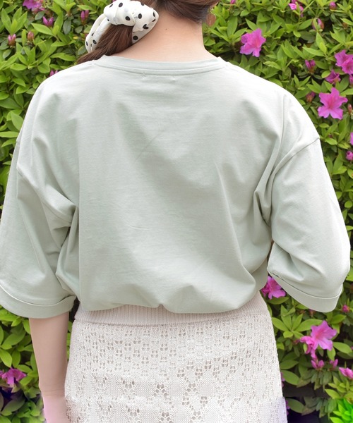 PairPair（ペアペア）の「プリントT×巾着バッグ×スカーフセット（Tシャツ/カットソー・レディース・オフホワイト/ライトベージュ/ミント・FREE）」の12枚目の写真