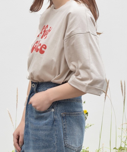 PairPair（ペアペア）の「プリントT×巾着バッグ×スカーフセット（Tシャツ/カットソー・レディース・オフホワイト/ライトベージュ/ミント・FREE）」の15枚目の写真