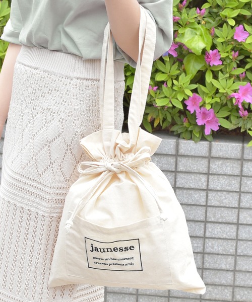 PairPair（ペアペア）の「プリントT×巾着バッグ×スカーフセット（Tシャツ/カットソー・レディース・オフホワイト/ライトベージュ/ミント・FREE）」の4枚目の写真