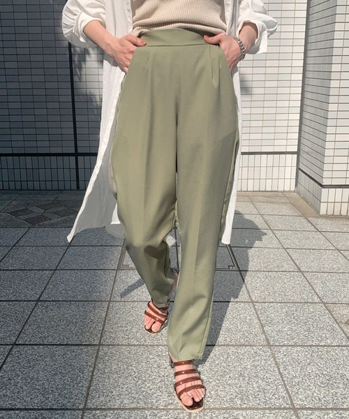 KOBE LETTUCE(コウベレタス)の「センタープレススラックスパンツ【ZOZOTOWN限定】(スラックス・レディース・ブラック/ピンク/ベージュ系その他/ブルー/グリーン系その他/ブラウン/パープル/グリーン/モカ/ミント/ダークパープル・FREE)」の21枚目の写真