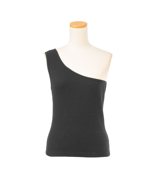 夢展望（ユメテンボウ）の「ワンショルレースアップテレコカットソートップス（タンクトップ・レディース・ベージュ/ダークブルー/グリーン系その他/テラコッタ/オフホワイト/ブラック・MEDIUM/LARGE）」の7枚目の写真