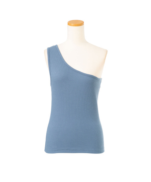 夢展望（ユメテンボウ）の「ワンショルレースアップテレコカットソートップス（タンクトップ・レディース・ベージュ/ダークブルー/グリーン系その他/テラコッタ/オフホワイト/ブラック・MEDIUM/LARGE）」の16枚目の写真