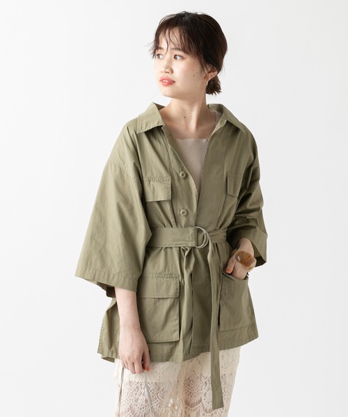 mystic（ミスティック）の「ベルト付きサファリシャツ（シャツ/ブラウス・レディース・ベージュ/カーキ/イエロー系その他・FREE）」の11枚目の写真