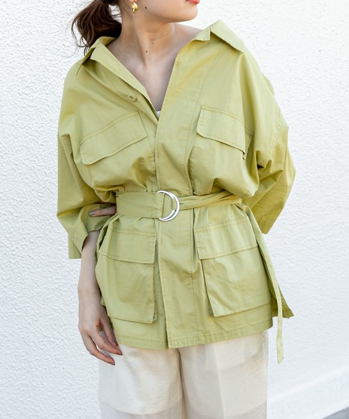mystic（ミスティック）の「ベルト付きサファリシャツ（シャツ/ブラウス・レディース・ベージュ/カーキ/イエロー系その他・FREE）」の18枚目の写真
