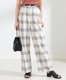 Ray BEAMS | Ray BEAMS / グレンチェック ワイドパンツ(その他パンツ)