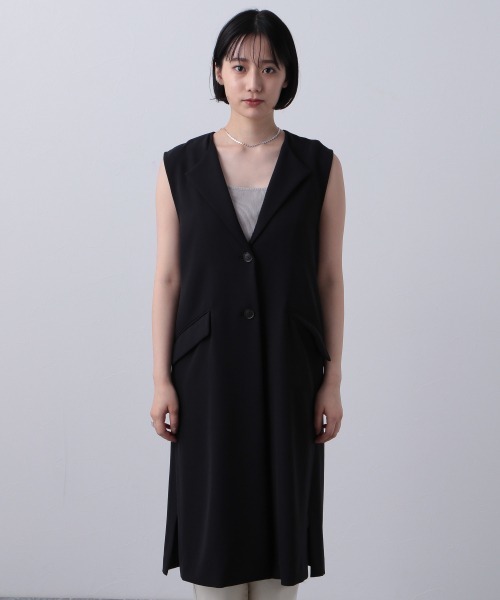 PAGEBOY（ページボーイ）の「ロングジレ（ダウンジャケット/コート・レディース・ブラック/グレイッシュベージュ・FREE）」の6枚目の写真