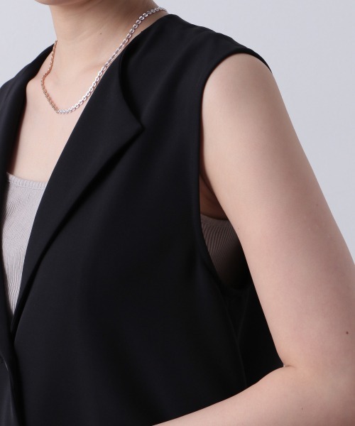 PAGEBOY（ページボーイ）の「ロングジレ（ダウンジャケット/コート・レディース・ブラック/グレイッシュベージュ・FREE）」の14枚目の写真