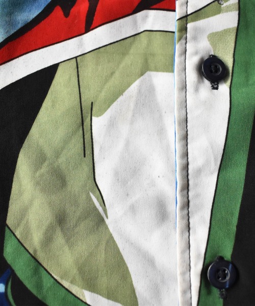 VINTAGE（ヴィンテージ）の「【ヴィンテージ古着】DTEK SPORT 剣士柄 ハーフスリーブシャツ（シャツ/ブラウス・メンズ・ブルー・LARGE）」の9枚目の写真