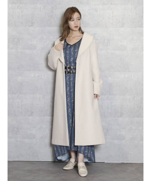 dazzlin（ダズリン）の「２ＷＡＹロングガーリーコート（その他アウター・レディース・アイボリー/ブラウン/ベージュ・SMALL/MEDIUM）」の4枚目の写真