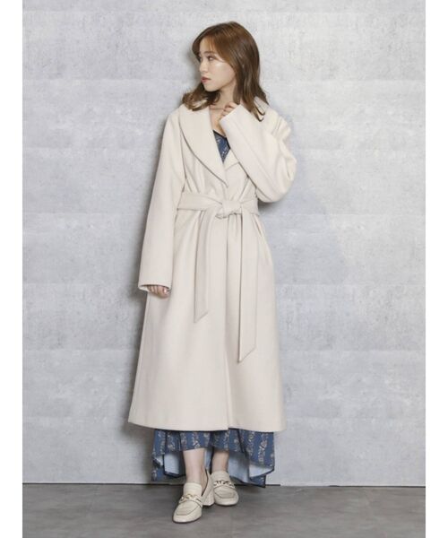 dazzlin（ダズリン）の「２ＷＡＹロングガーリーコート（その他アウター・レディース・アイボリー/ブラウン/ベージュ・SMALL/MEDIUM）」の12枚目の写真