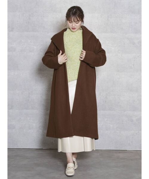 dazzlin（ダズリン）の「２ＷＡＹロングガーリーコート（その他アウター・レディース・アイボリー/ブラウン/ベージュ・SMALL/MEDIUM）」の20枚目の写真