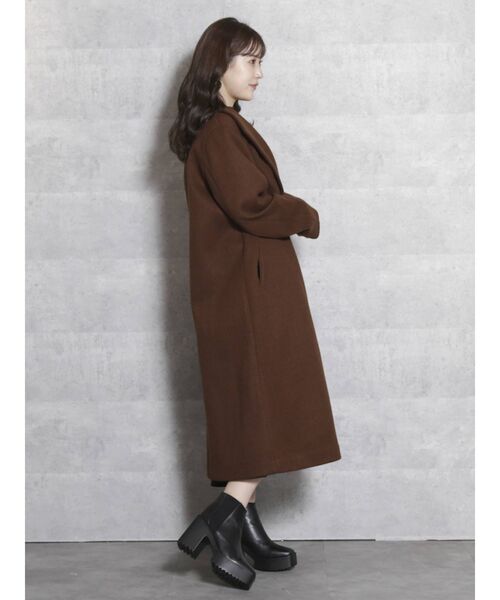 dazzlin（ダズリン）の「２ＷＡＹロングガーリーコート（その他アウター・レディース・アイボリー/ブラウン/ベージュ・SMALL/MEDIUM）」の5枚目の写真