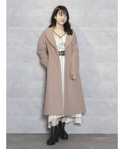 dazzlin（ダズリン）の「２ＷＡＹロングガーリーコート（その他アウター・レディース・アイボリー/ブラウン/ベージュ・SMALL/MEDIUM）」の13枚目の写真