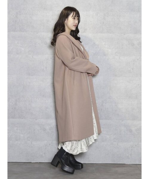 dazzlin（ダズリン）の「２ＷＡＹロングガーリーコート（その他アウター・レディース・アイボリー/ブラウン/ベージュ・SMALL/MEDIUM）」の17枚目の写真