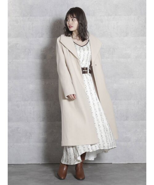 dazzlin（ダズリン）の「２ＷＡＹロングガーリーコート（その他アウター・レディース・アイボリー/ブラウン/ベージュ・SMALL/MEDIUM）」の21枚目の写真