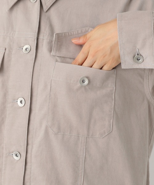 LEPSIM（レプシィム）の「コーデュロイライトジャケット　892712（その他アウター・レディース・マスタード/グレイッシュベージュ・FREE）」の4枚目の写真