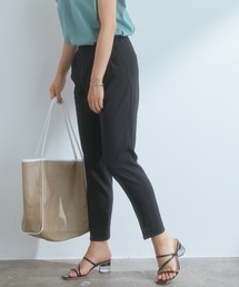 【EASY CARE】ウォッシャブルフラノツータックテーパードパンツ