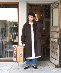 manana suerte | manana ウールステンカラーコート(ステンカラーコート)
