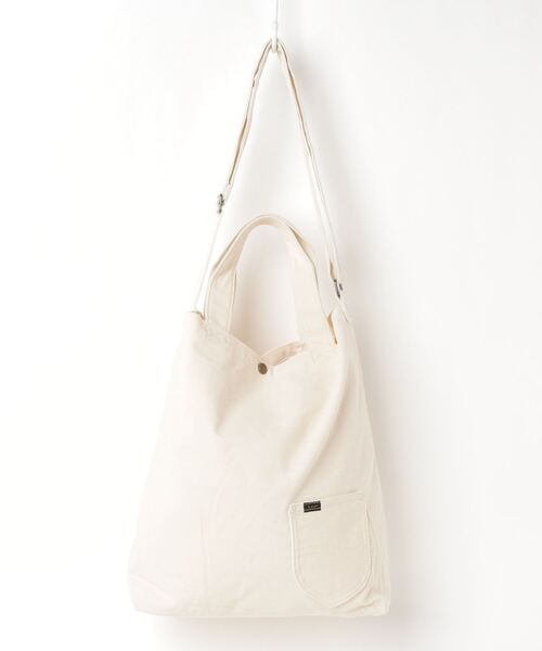 Lee（リー）の「【Lee/リー】 キャンバス 2WAY ショルダーバッグ/トートバッグ（トートバッグ・レディース・ブラック/オフホワイト/ベージュ/カーキ/ライトグレー・FREE）」の9枚目の写真