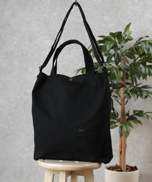 Lee（リー）の「【Lee/リー】 キャンバス 2WAY ショルダーバッグ/トートバッグ（トートバッグ・レディース・ブラック/オフホワイト/ベージュ/カーキ/ライトグレー・FREE）」の7枚目の写真