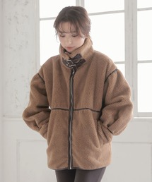 KOBE LETTUCE（コウベレタス）の「パイピングデザインボアフライトジャケット（ブルゾン）」