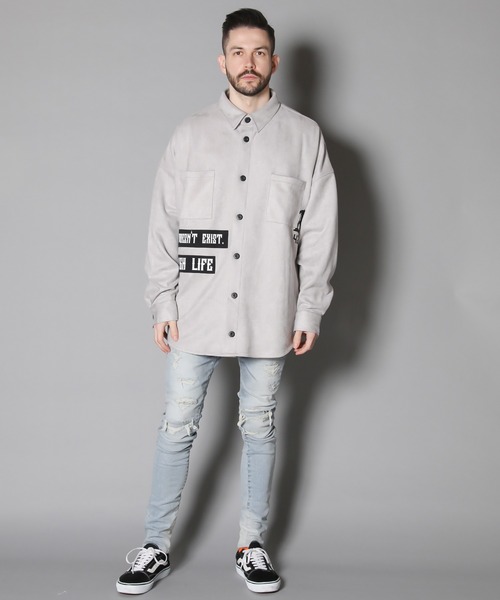 GALLIS ADDICTION（ガリスアディクション）の「GA SUEDE REMAKE SHIRT / スウェード リメイク シャツ（シャツ/ブラウス・メンズ・ブラック/ライトグレー/ベージュ・FREE）」の14枚目の写真