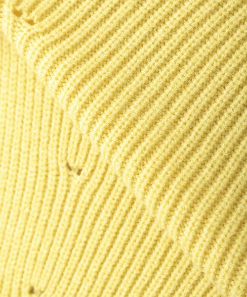 LEPSIM（レプシィム）の「7GルーズVネックニット　923927（ニット/セーター・レディース・ブラック/ベージュ/イエロー/ブルー・FREE）」の12枚目の写真