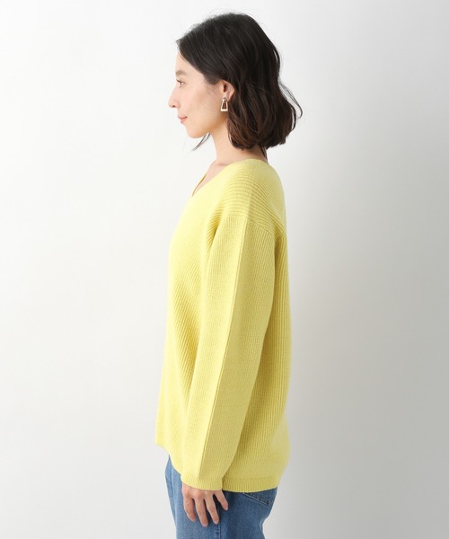 LEPSIM（レプシィム）の「7GルーズVネックニット　923927（ニット/セーター・レディース・ブラック/ベージュ/イエロー/ブルー・FREE）」の17枚目の写真