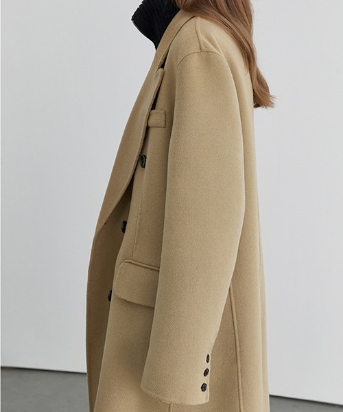 Fano Studios（ファノ ストゥディオズ）の「【Fano Studios】River tailored double-breasted chester coat FD20W183（チェスターコート・レディース・ベージュ・L/M/S）」の4枚目の写真