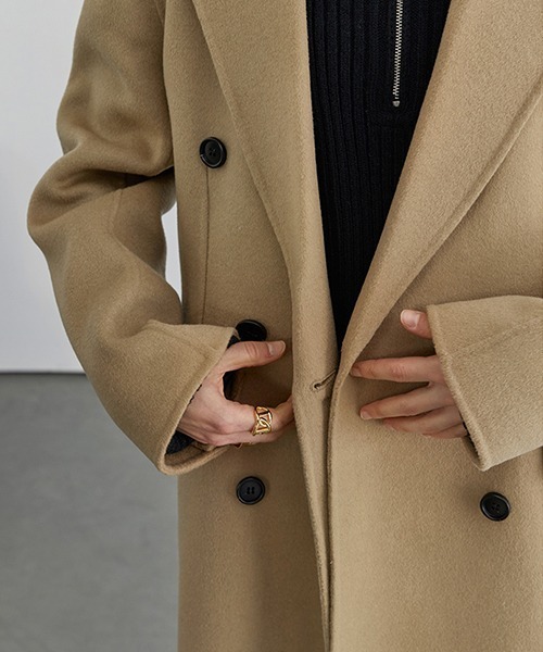 Fano Studios（ファノ ストゥディオズ）の「【Fano Studios】River tailored double-breasted chester coat FD20W183（チェスターコート・レディース・ベージュ・L/M/S）」の5枚目の写真