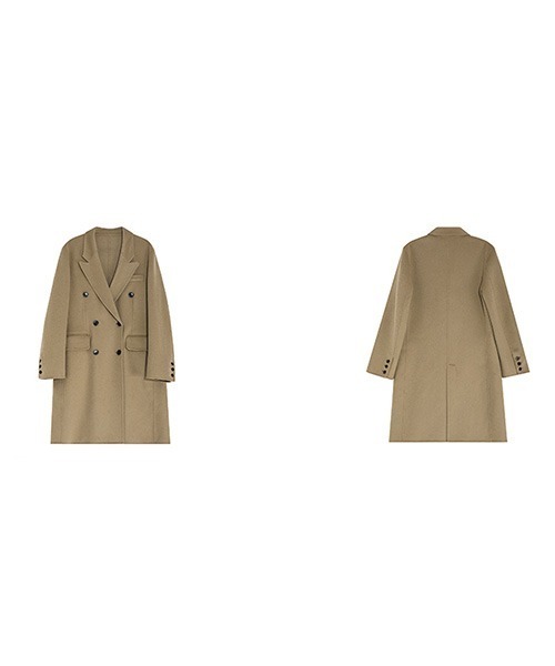 Fano Studios（ファノ ストゥディオズ）の「【Fano Studios】River tailored double-breasted chester coat FD20W183（チェスターコート・レディース・ベージュ・L/M/S）」の9枚目の写真