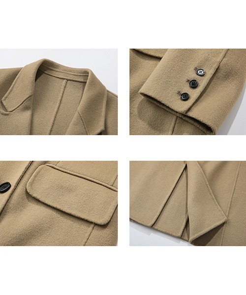 Fano Studios（ファノ ストゥディオズ）の「【Fano Studios】River tailored double-breasted chester coat FD20W183（チェスターコート・レディース・ベージュ・L/M/S）」の10枚目の写真