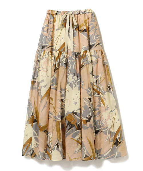 Demi-Luxe BEAMS / プリント ティアードスカート