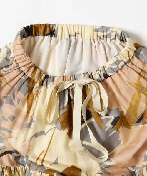 Demi-Luxe BEAMS / プリント ティアードスカート