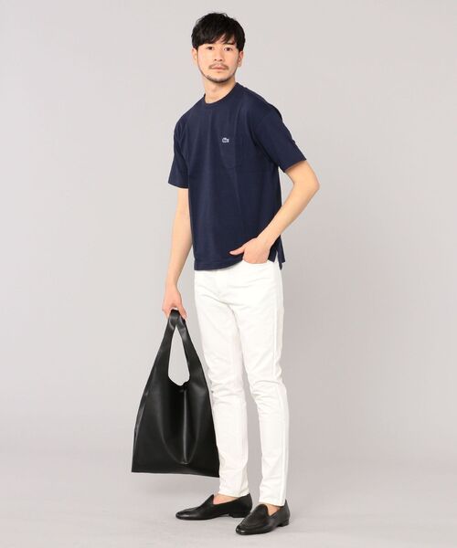 SHIPS（シップス）の「SHIPS: フェイクレザー ショッピングバッグ L（エコバッグ/サブバッグ・メンズ・ブラック・ONE SIZE）」の5枚目の写真