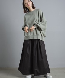 高密度ツイル　フレアパンツ